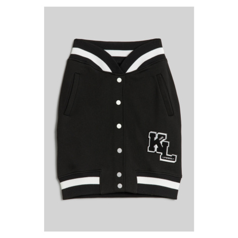 Sukňa Karl Lagerfeld Varsity Skirt Black