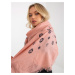 Dusty pink women's scarf with print