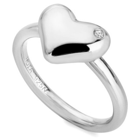 Hot Diamonds Romantický strieborný prsteň s diamantom Desire DR274 60 mm