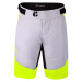 Men's cycling shorts Force Storm with removable chamois - grey-yellow