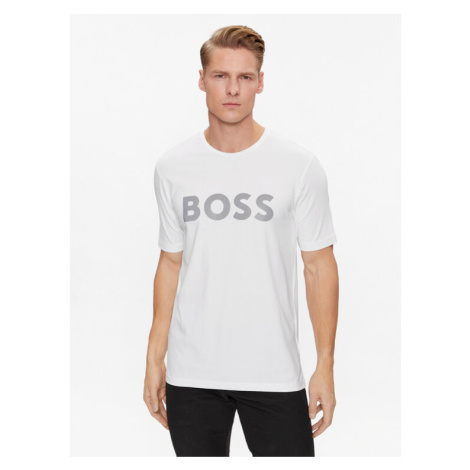 Boss Tričko Tee 8 50501195 Biela Regular Fit Hugo Boss