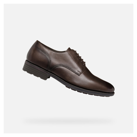 Brown men's formal shoes Geox Walk Pleasure F - Men's