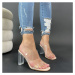Béžové transparentné sandále
