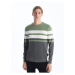 LC Waikiki Crew Neck Long Sleeve Striped Men's Knitwear Sweater