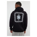 Trendyol Black Oversize/Wide Cut Hooded Mystic Printed Fleece/Warm Sweatshirt