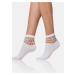 Biele dámske ponožky s ozdobným detailom Bellinda TRENDY COTTON SOCKS