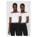 Women's T-Shirt Organic Off Shoulder Rib - 2 Pack White+White