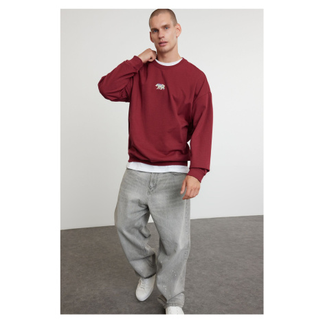 Trendyol Claret Red Polar Fleece/Warm Sweatshirt