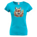 Dámské tričko s potlačou Líšky a jesene