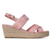 Tommy Hilfiger Espadrilky Seasonal Webbing Mid Wedge FW0FW07091 Ružová