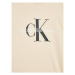 Calvin Klein Jeans Tričko Monogram Logo IU0IU00267 Écru Regular Fit