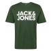 JACK & JONES Tričko  zelená / biela