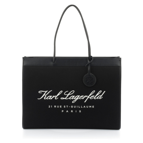 Kabelka Karl Lagerfeld Hotel Karl Ew Tote Čierna