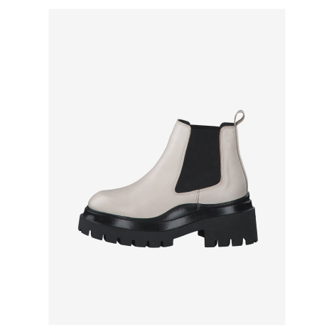 Tamaris black and cream leather ankle boots - Women