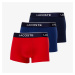 LACOSTE Underwear Trunk 3-Pack Navy Blue/ Red/ Methylene