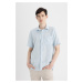 DEFACTO Regular Fit Polo Neck Cotton Short Sleeve Shirt