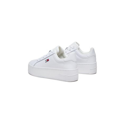 Tommy Jeans Sneakersy Flatform Ess EN0EN02043 Biela Tommy Hilfiger