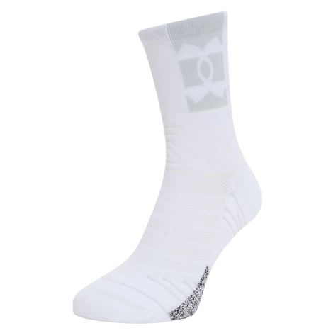 UNDER ARMOUR Športové ponožky 'Playmaker'  sivá / biela