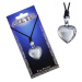 Čierny šnúrkový náhrdelník, kovový prívesok srdca, keltský uzol