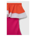 Jednodielne detské plavky United Colors of Benetton ružová farba