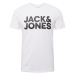 JACK & JONES Tričko  čierna / biela