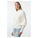 Trendyol Ecru Soft Textured Hair Knitted Sweater