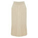 Trendyol Stone Glitter Pleated Knitwear Skirt