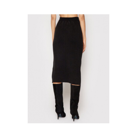 NA-KD Puzdrová sukňa Knitted Čierna Regular Fit