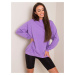 Cotton sweatshirt in purple color