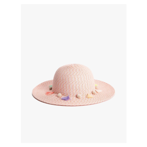 Koton Straw Hat with Pompom Detail