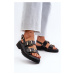 Women's Sandals with Buckles Eco Leather Black Konanttia