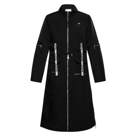 MYMO Prechodný kabát  čierna / biela