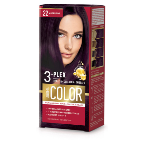 Farba na vlasy - baklažán č. 22 Aroma Color