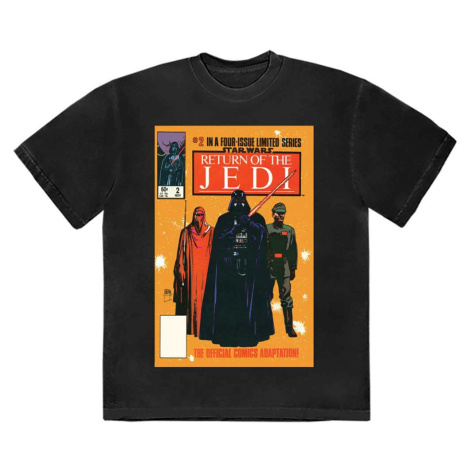 Star Wars tričko Return Of The Jedi Comic Cover Čierna