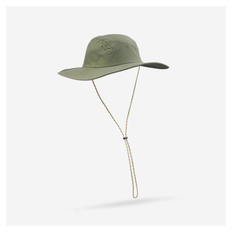 Pánsky trekingový klobúk MT500 s ochranou proti UV kaki FORCLAZ