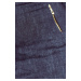 Dámske bavlnené šaty JEANS v dizajne džínsov sa zipsami tmavo modré - Tmavo / - Numoco