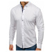 Biela pánska elegantá košeľa s dlhými rukávmi BOLF 7727