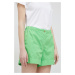 Bavlnené šortky Tommy Hilfiger zelená farba, jednofarebné, vysoký pás