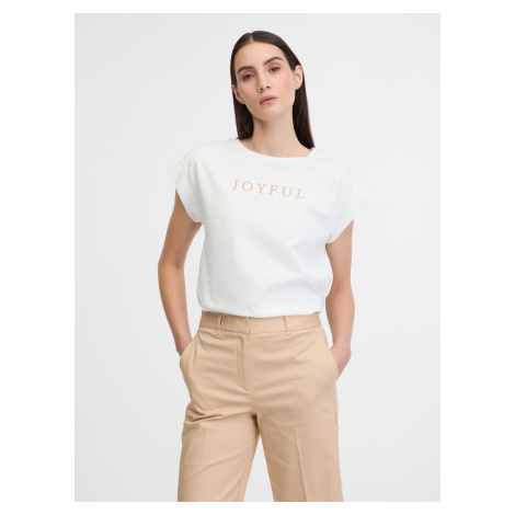 Orsay Women's White T-Shirt with Short Sleeves - Women