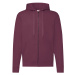 Burgundy Zippered Hoodie Classic Fruit of the Loom