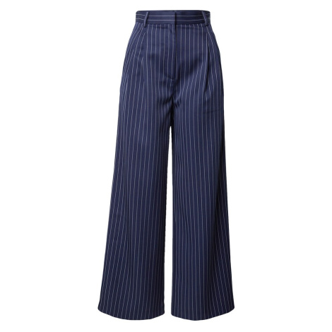 Dorothy Perkins Plisované nohavice  námornícka modrá / biela