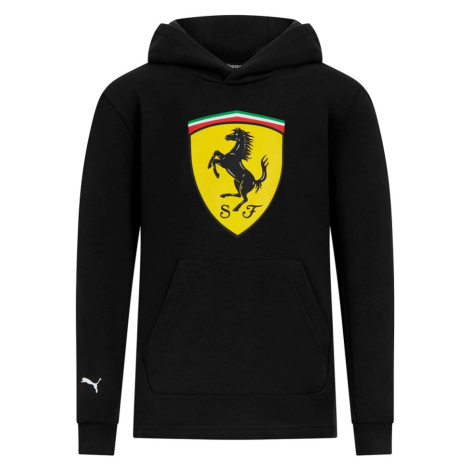 Ferrari detská mikina s kapucňou Shield black F1 Team 2023 Puma