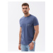 Modré pánske tričko Ombre Clothing