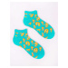 Yoclub Členkové ponožky Funny Cotton Patterns Colours SKS-0086U-B300 Tyrkysová