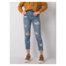 Modré roztrhané mom jeans od Steffi RUE PARIS