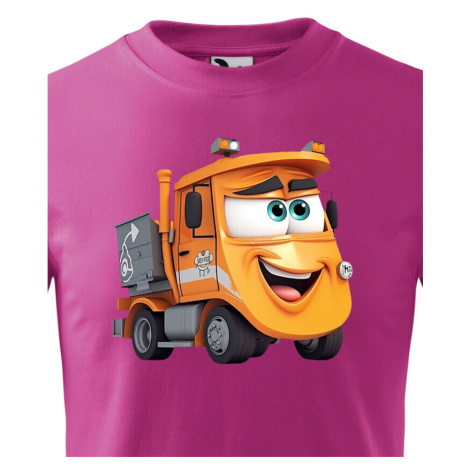 Detské tričko s potlačou nákladného auta - tričko pre malých dobrodruhov