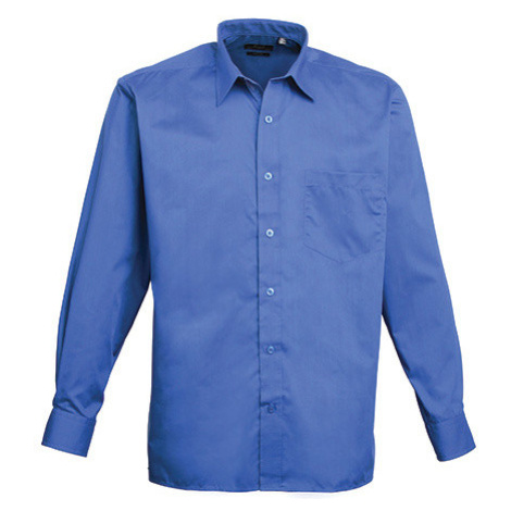 Premier Workwear Pánska košeľa s dlhým rukávom PR200 Royal -ca. Pantone 286