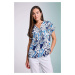 DEFACTO Regular Fit Crew Neck Patterned Short Sleeve Shirt