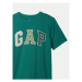 Gap Tričko 490406-01 Zelená Regular Fit