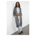 Trendyol Anthracite Maxi Basic Knitwear Cardigan